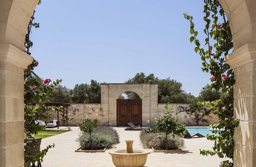Carpignano Salentino House | Modern Masseria, Heated Pool, Tennis Court, Olive Grove, Puglia. 10 Guests.