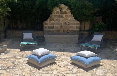 Corsano Villa | Suite Basium in 1918 Liberty-Style Palazzo with Garden, Outdoor Tub, and Wi-Fi