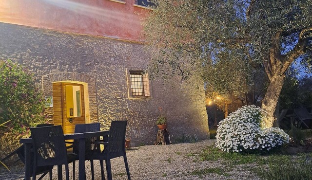 A renovated farmhouse, an oasis of tranquility and elegance nestled among the olive trees