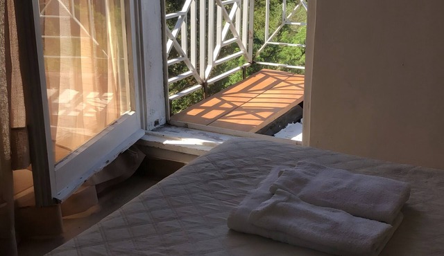 'Double Room with Sea View' with sea view, shared pool and private terrace