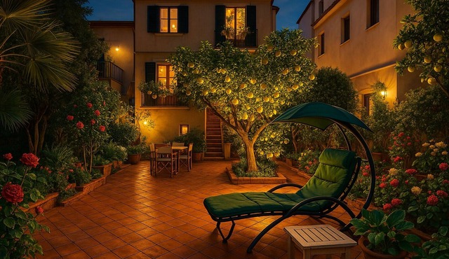 MONDELLO COTTAGE ULIVO 1 | Beach Apartment with Private Garden & Parking