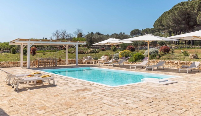 Stunning private villa with WIFI, A/C, private pool, TV, patio and panoramic view, close to Ostuni